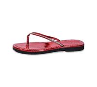ROLAQDK Women's Flip Flops with Rhinestone Comfortable Durable and Elegant Flip-Flops Sculpted Crossed Straps Non-Slip Slim Sole Slippers for Women Casual Summer Beach Soft Toe Thong Sandals Woman