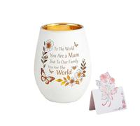 Rolcheleego Gift for Mom: Candle Holder & Card Set - For Mother’s Day Christmas Birthday Thanksgiving Valentine’s Day - A Heartwarming Surprise for Mom
