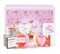 Rolcheleego Relaxation Spa Gift Set: Exclusive Butterfly Keepsake Plaque, Scented Candle, Heart-shaped Bath Bomb, LOVE Bath Salts, Diamond Handmade Soap - Ideal for Mother’s Day, Birthdays & Christmas