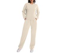 Rolcoassuns Women Modal Lounge Set 2 piece Fall Outfits Oversized Sweatshirt Wide Leg Pants With Pockets
