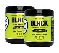 Rolda Black Styling Hair Gel - Medium To Strong Hold With Medium Shine For a Wet Slicked Back Look With All Day Hold - Activated Black Charcoal C