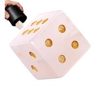 Role Play Dice Six Sided Stone Cube Spiritual with Golden | Play cube size 16 mm for home bar party meeting coffee table and family evening