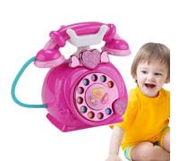 Role Play Phone - ABS Electronic Components 17 x 11 x 17 cm Corded Landline Phone Simulated "Ring Me Rotary" with Music and Storytelling for , Girls and