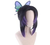 Role Play Wig Anime Cosplay Kochou Shinobu Wigs Short Heat Resistant Synthetic Hair