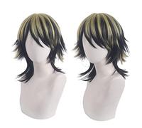 Role Play Wig For Anime Hanemiya Kazutora Cosplay Wig Black Golden Manji Gang Captain Fiber Hair