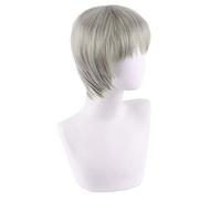 Role Play Wig For Anime Jujutsu Kaisen Toge Inumaki Cosplay Short Silver White Wig Bangs Halloween Wig