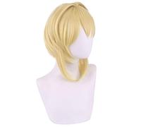 Role Play Wig For Genshin Impact Traveler Lumine Short Blonde Cosplay Costume Hair Women