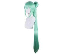 Role Play Wig For Green Wig With Bow Ponytails Beginner Future Synthetic Hair Cosplay Wigs