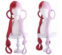Role Play Wig For Shank's Daughter Uta Cosplay Long Red Pink Wig Halloween Party Cute Wigs