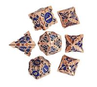 Role Playing Dice Set - 7x Metal Multisided Dice for RPG, Board Games | Colorful Dice Set for Kids, Friend Gatherings, Camping, and | Portable Game Dice for Tabletop Games