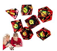 Role Playing Dice, Small Polyhedral Resin Dice | Board Game 7X Polyhedral Dice - Multifunctional Dice Kit, Small for Home Desk Table, Reunite