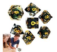 Role Playing Dice, Small Polyhedral Resin Dice - Board Game Resin Dice Set | Dice Game Accessories Small Polyhedral Dice for Male and Female Players