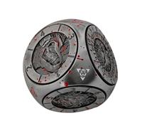 Role Playing Game Dice - Set Of Metal Spinner Dice with 6-Sided,Portable Gathering Supplies for Competition Entertainment Leisure Bar Family Gathering