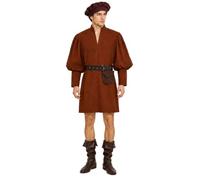 RoleplayCos Elizabethan Renaissance Tudor Nobleman Costume Prince King Henry Tunic Robe Costume Set with Hat