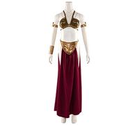 RoleplayCos Princess Slave Leia Costume Dress Leia Gold Bikini Costume Women's Sexy Lingerie Arabia Belly Dancer Costume, Gold, Medium