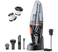 Rolgno Handheld Vacuum Cleaner, Rechargeable 9KPA Powerful Suction Car Vacuum Cleaner Cordless with [Fast Charging Dock & LED Light], 2 HEPA Filters, Mini Dust Buster for Home/Carpet/Stairs/Pet Hair