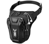 Rolgno Leg Bag Motor, Waist Bag Men Women, [Extended Storage] Thigh Pocket, Reflective Stripes & Adjustable Leg Strap for Cycling Hiking