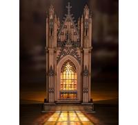 Rolife 3D Puzzle Twin-Tower Cathedral, Wooden Puzzles for Adults, 111-Piece Snap-Fit Craft Model Building Kit, 2 Hours Assembly Time, Collectible Home Decor
