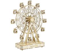 Rolife 3D Wooden Music Box Ferris Wheel, 1.5 Hours | Model Kits for Adults to Build, Craft Kits for Adults, 3D Wooden Puzzle Box