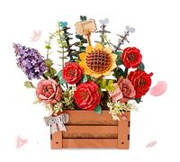 Rolife 3D Wooden Puzzle Wooden Bloom Box Floristry Model Kits for Adults to Build Eternal Flowers Home Decoration Christmas Birthday Romantic Gift for Her/Him
