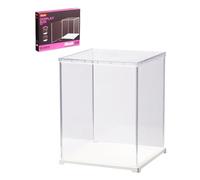 Rolife Acrylic Display Case 25 x 24.9 x 31 CM Dust Proof Clear Plastic Display Cabinet Cube Box Stackable for Book Nook Miniature House Model Kits Minifigure Collectables Action Figures Storage
