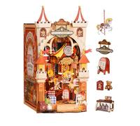 Rolife Book Nook for Adults, Fairytale Amusement Park 3D Puzzle Booknook Diorama with Lights, DIY Miniature House Kit for Desk Bookshelf Decoration, Creative Christmas Birthday Gift