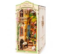 Rolife Book Nook Kit Floral Corner, 3D Puzzle Booknook with LED Lights | DIY Miniature House Kit for Adults to Build, Bookshelf Decoration, Christmas Birthday Gift for Book Lovers
