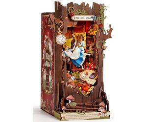 Rolife Book Nook Kit for Adults DIY Miniature Kit with Lights Fall into Wonder Booknook Model Kits for Adults to Build 3D Wooden Puzzle for Desk Library Bookshelf Decoration