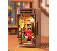 Rolife Book Nook Kits Age 14+ for Adults Shakespeare's Bookstore 3D Puzzles Miniature Dollhouse Models Kit for Adults to Build Bookshelf Decoration Halloween Christmas Birthday Gifts for Girls