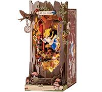 Rolife Book Nook Kits for Adults, DIY Miniature House Fall into Wonder, Booknook Diorama Model Kits for Desk Bookshelf Decoration, 3D Wooden Puzzle With Lights, Christmas Birthday Gifts