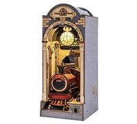 Rolife Book Nook Kits for Adults Diy Miniature Kit with LED Light for Desk Library Bookshelf Decoration 3D Wooden Puzzle Booknook Model Kits for Adults to Build Gifts for Women (TGB04 Time Travel)