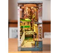 Rolife Book Nook Kits for Adults, Sakura Densya 3D Puzzle with Train Model | book nook kit for shelf display, gift for adults and miniature craft fans