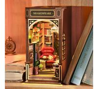 Rolife Book Nook Kits for Adults Shakespeare Bookstore DIY Miniature Kit with L
