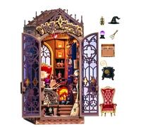 Rolife Book Nook Miniature House for Adults Magic Fantasy Corner, 3D Puzzle with Closing Door, Booknook Diorama Kit for Corner Bookshelf, Unique Christmas & Birthday Gift