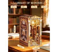Rolife Build Library of Wonders Corner Book Nook Shelf Insert Age 14+