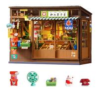 Rolife Diy Minature House Kit, Nostalgic Corner Shop Book Nook for Adults