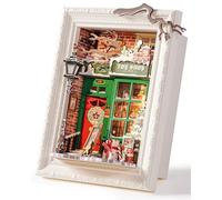 Rolife DIY Miniature House Kit Christmas Model Kit for Adults to Build 3D Wooden Puzzle Miniature Dollhouse Wall Mountable Home Decoration (Santa's Toy Shop)