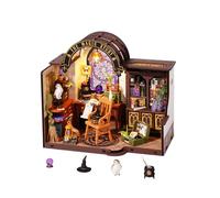 Rolife DIY Miniature House Kit, Mini House Building Kit The Magic Study, Dolls House Miniature Kit Desk Bookshelf Decoration, Model House Gift DG166