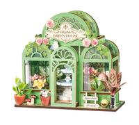 Rolife DIY Miniature House Kit, Mini Store Series, Green Fountain Garden | Intermediate Level, 4 Hours, Glue Free, Handmade Craft, Book Nook Kit, Shelf Decoration, Collectible Dollhouse Gift