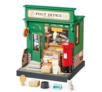 Rolife DIY Miniature House Kit Model Kits for Adults to Build Home Desk Bookshelf Decoration Century Post Office Craft Kits for Adults Home Decor Gift Idea DS037