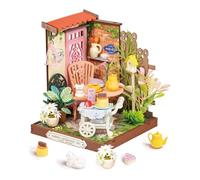 Rolife DIY Miniature House Kit Model Kits for Adults to Build Home Desk Bookshelf Decoration Fancy Tea Yard Craft Kits for Adults Home Decor Gift Idea DS038