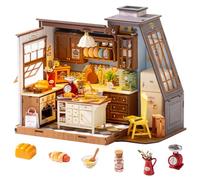 Rolife Dollhouse Baking Kitchen DIY Miniature House Kit Model Kits Miniature Dolls House Book Nook Home Decoration Birthday Gift