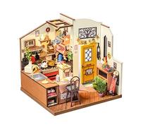 Rolife Dollhouse Homey Kitchen Wooden DIY Miniature House Kit Dollhouse with Furniture LED Light Home Decoration Birthday for Women (Homey Kitchen)