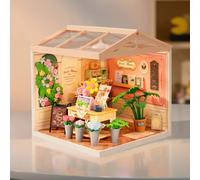 Rolife Fresh Flower Shop DIY Miniature House Kit Dollhouse Room Box