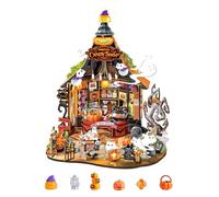 Rolife Halloween Miniature Dollhouse Kit for Adults, Haunted Candy House