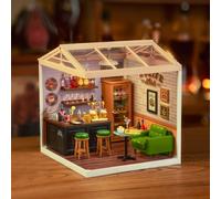 Rolife Leisurely Cheers Bar DIY Miniature House Kit Dollhouse Room Box
