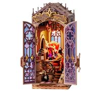 Rolife Magic Fantasy Corner Book Nook Kit for Adults to Build with Lights
