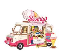 Rolife Model Kit for Adults to Build, 3D Puzzle, Beverly's Ice Cream Truck | Intermediate Level, 4 Hours, Glue Free, Precise Laser-cut, Stress Relief Handmade Craft, Home Decor, Gift for Crafters