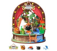 Rolife Moomintroll's Forest Camp DIY Miniature House Kit | Beginner Friendly, 1.5 Hours, Moomin Valley Wooden Dollhouse, Stress Relief Craft Kit for Adults Teens