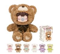 Rolife Nanci Action Figure Colorful Chocolate Cutie Bear Plush Toy Surprise Box Collectible Figures, Christmas Birthday Gifts for Friends
